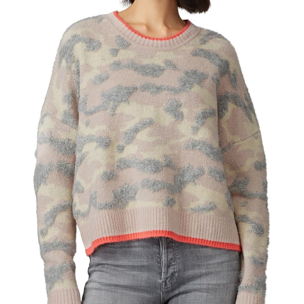 Anthro Central Park West Bush Camo Cozy Sweater
